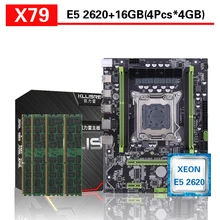 Kllisre X79 Moederbord Combo Kit Set Lga 2011 E5 2620 Processor 4Pcs 4Gb 1333 Ecc-geheugen