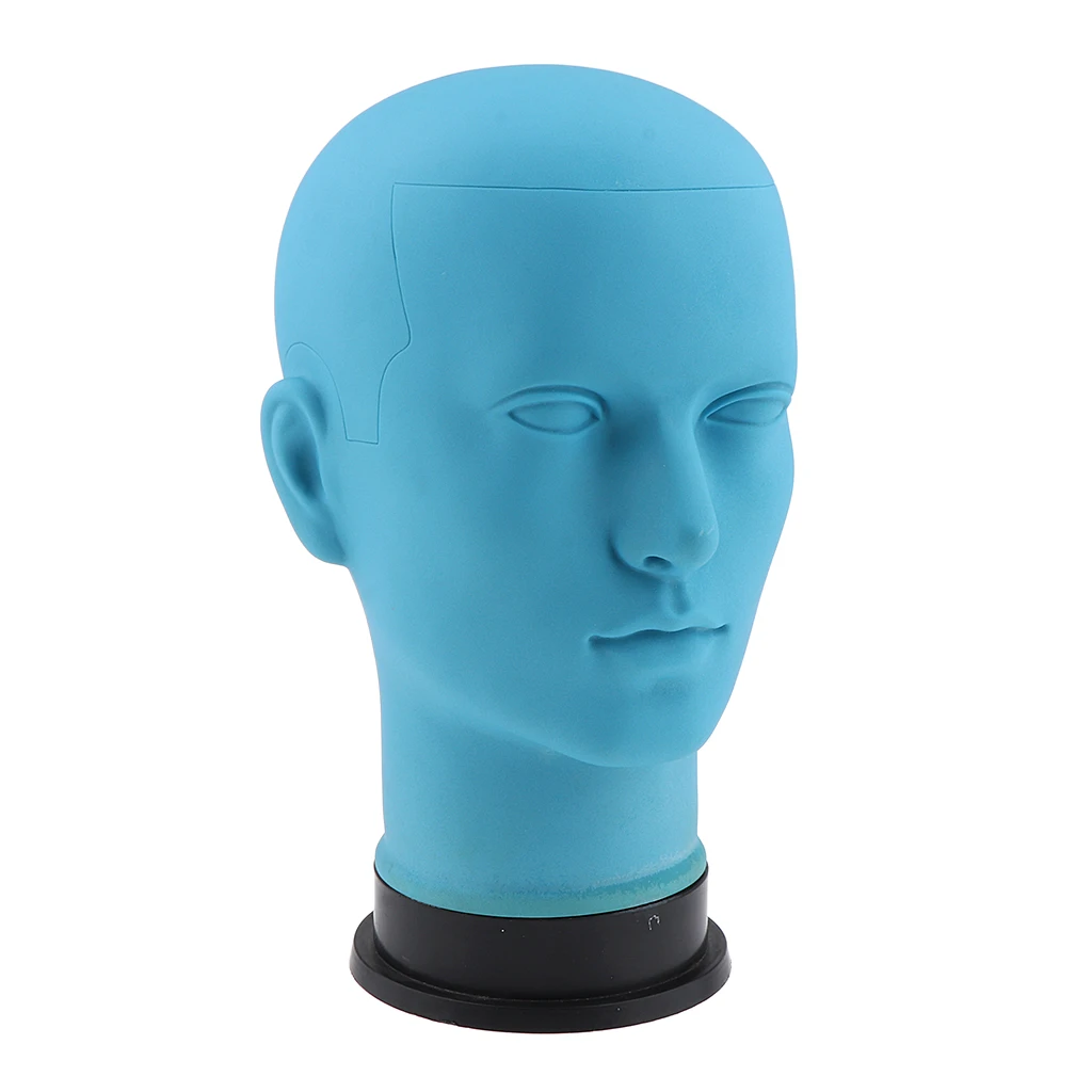 Lifelike Male Mannequin Head Display Stand Wig Making Makeup Practice Holder,Head Height: 12 Inches;Circumference: 21 Inches