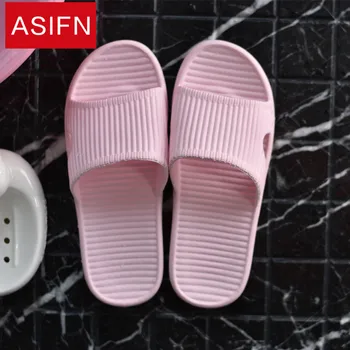 

ASIFN Women Summe Slippers for Ladies Home Flip Flops Men's Non-slip Deodorant Wear Soft Bathroom Couple Sandals