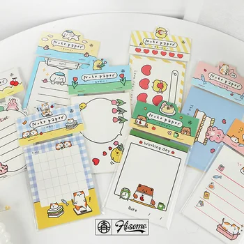 

DEHMJJ 8 Designs 30 Pcs Review Life Series Note Memo Pad Kawaii Stationery Notes Portable Notepad School Office Supply Papeleria