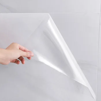 

Oil Proof Wall Sticker Wallpaper Kitchen Backsplash Wall Protector Transparent Self-Adhesive Sticker,