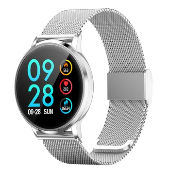 

Men Women USB Charging IP68 Waterproof TouchScreen 1.3inch Heart Rate Monitor Smart Watch Sleep Monitoring Fitness Tracker