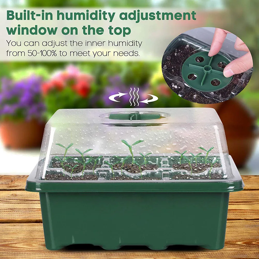 

6Cells Hole Plant Seeds Grow Box gardening hydroponics systems Tray Insert Propagation Seeding Nursery Pot garden indoor