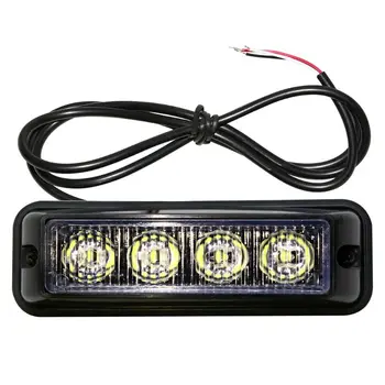 

12V 24V 4LED Car Emergency Flashing Led Strobe Light For Truck Amber White