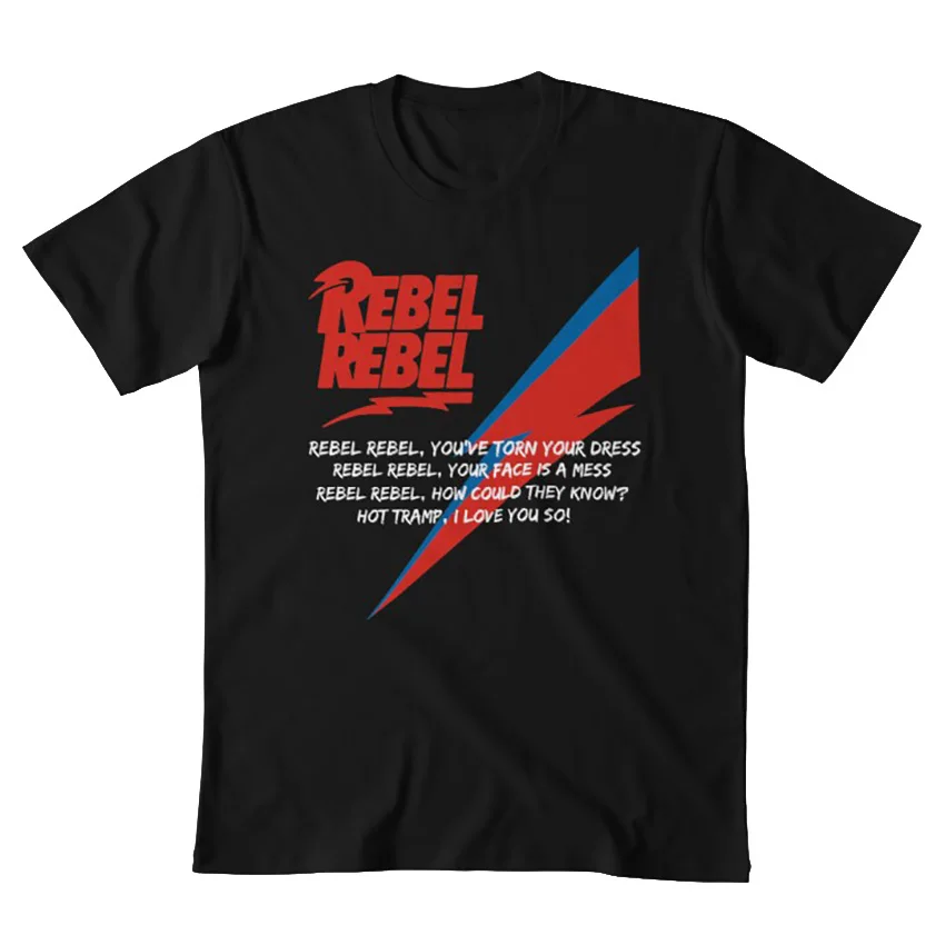 Rebel Words футболка Девид Боуи музыкальный певец сочинитель артист икона