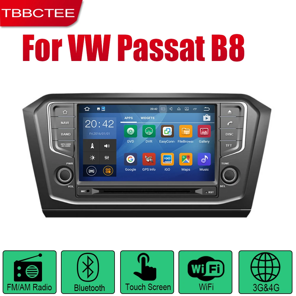 TBBCTEE Android 2 Din автомобильное радио, dvd для Volkswagen VW Passat B8 Magotan~ автомобильный мультимедийный плеер gps навигационная система