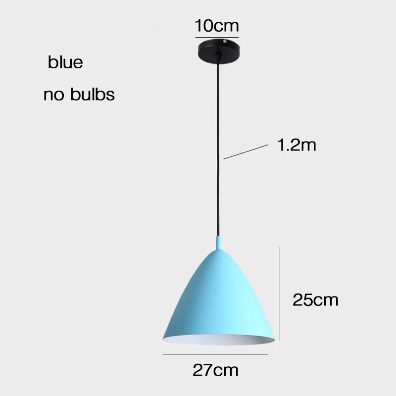 Подвесной светильник s, современный скандинавский дизайн, подвесной светильник, подвесной светильник в стиле лофт, светильник для дома, светильник с веревкой, для столовой, кухни, бара, отеля - Цвет корпуса: blue