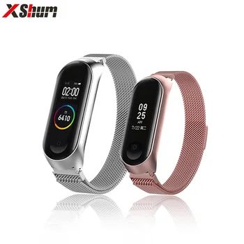 

Bracelet For Xiaomi Mi Band 4/3 Strap Metal Watchband Wrist Strap For miband Replacement Wristband Smart Accessories Mi Band 4/3