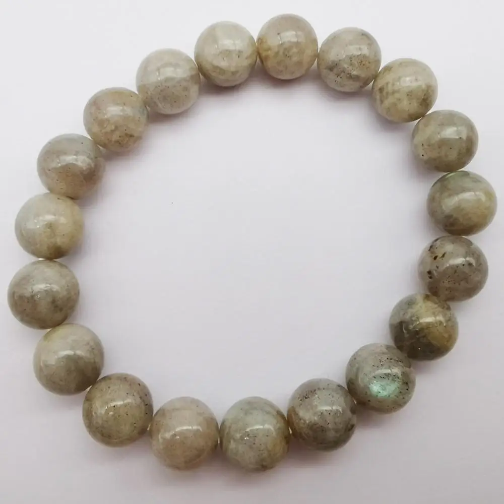 

10MM Labradorite Round Bead Bracelet Bangle Stretch Jewelry For Woman Gift 8 Inch G267