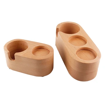

Manual Wood Coffee Tamper Holder Mat Stand Barista Espresso Tampering Latte Art Pen Base Rack Home Accessories