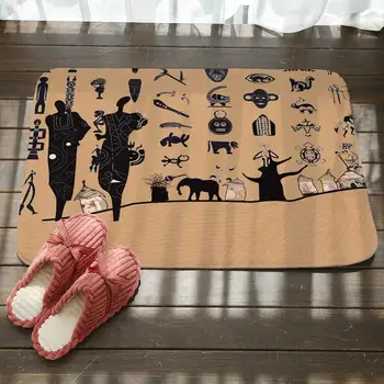 

African Woman Silhouette Doorway Carpet Rugs Living Room Bedroom Decor Non-slip Floor Mat Bathroom Kitchen Doormat Clean Mat