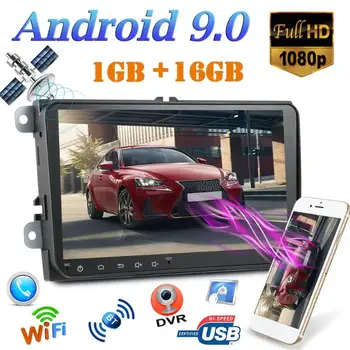 

SWM Android 9.0 Car Stereo MP5 Player GPS Navigation 9 inch Touch Screen Bluetooth WiFi RDS AM FM Radio In Dash Head Unit for VW
