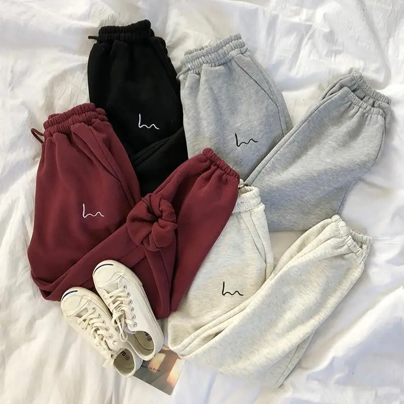 Pantalones de chándal holgados de cintura alta para mujer, ropa de calle informal para correr y trotar, moda de Hip Hop, 2020