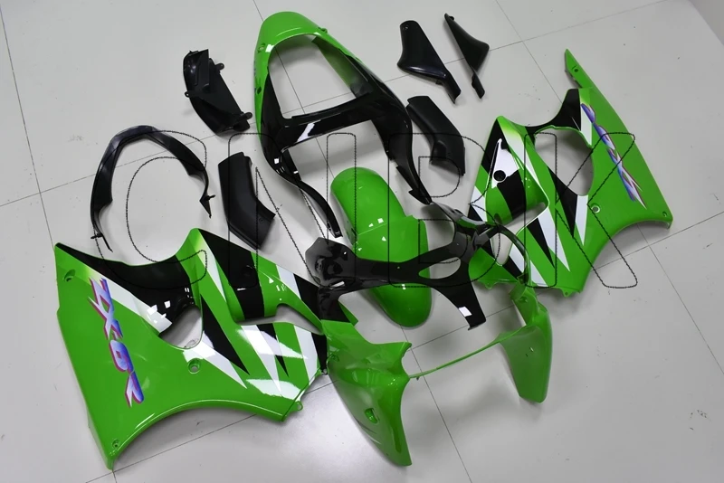Для 636 ZX-6r 2001 Пластиковые обтекатели для Kawasaki ZX6r 2000 Зеленый Черный Abs обтекатель ZX6r 636 2000-2002 кузов