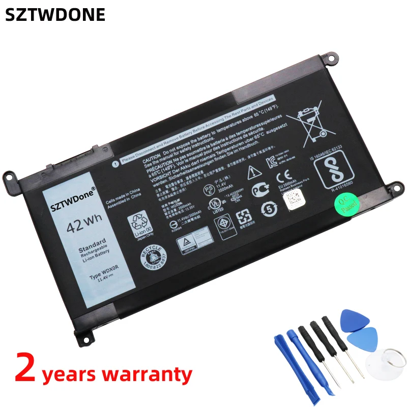 SZTWDone WDX0R Аккумулятор для ноутбука Dell Inspiron 15 5565 5567 5568 7560 7569 7579 13 7368 7378 5378 5368 14 7460 7472 3480
