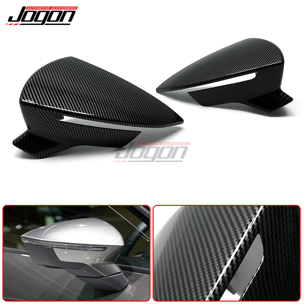 

Side Mirror Caps Rearview Mirror Cover Case Carbon Fiber Pattern For SEAT Leon MK3 5F ST FR Cupra Ibiza Mk5 Arona KJ7 2017-2020