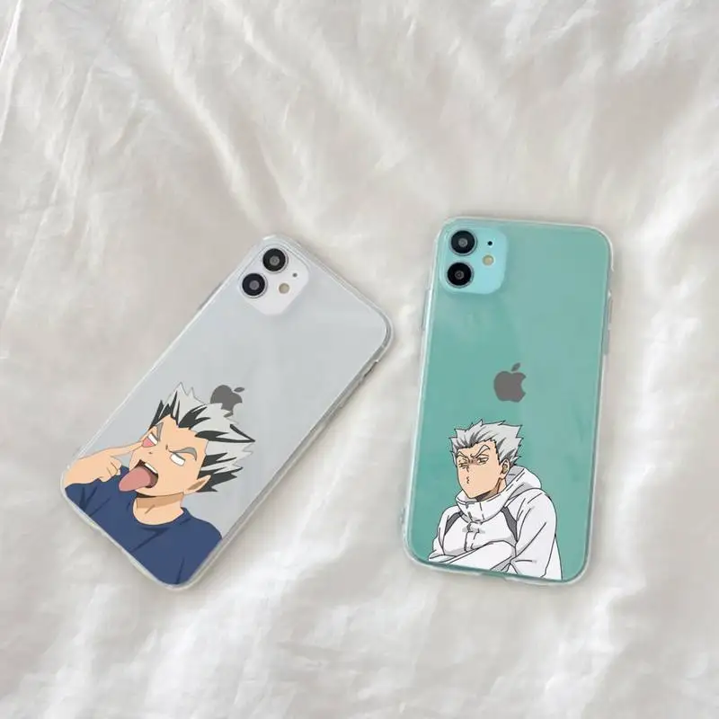 haikyuu bokuto kotaro anime Phone Case Transparent soft For iphone 12 11 13 7 8 6 s plus x xs xr pro max mini | Мобильные телефоны