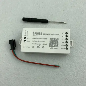 

SP108E WIFI-SPI LED pixel controller ;DC5-24V input;supports WS2811/WS2812/WS2813/APA102C/UCS1903/TM1809 etc