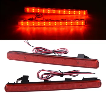 

2pcs Red LED Rear Bumper Reflector Turn Signal Light Brake Lamp Car Fit For Acura TSX 2009 2010 2011 2012 2013 2014