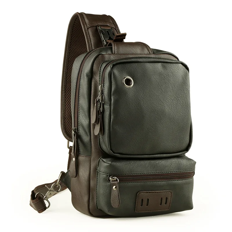 

Trendy shoulder messenger bag chest bag men's casual sports diagonal bag student bag