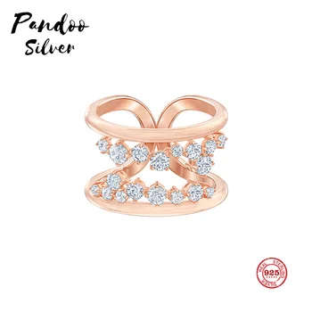 

Fashion Charm Pure 925 Silver Original 1:1 Copy, Gorgeous Design Fresh And Elegant Wild Ring Ring Female Luxury Jewelry Gifts