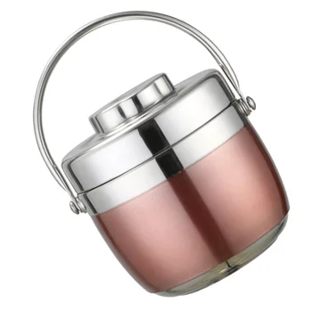 

Stainless Steel Insulated Lunch Box Vacumm 2-tier Bento Box Portable Food Container for Picnic School Office (1.2L, Keep Heat fo