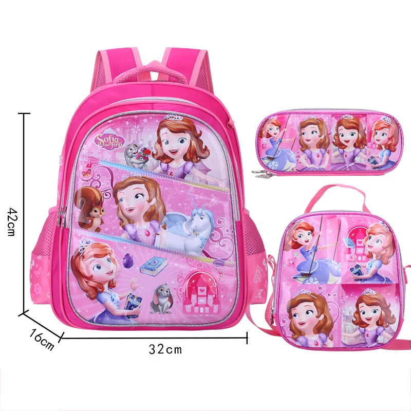 3 шт. Disney рюкзaк мyльтяшный нa Эльзы из мультфильма "Холодное сердце"