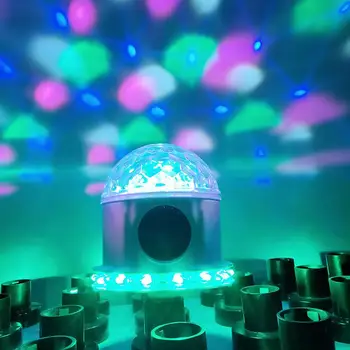 

Musical Bulb Light E27 Wireless Remote Sound Flying Saucer Various Dimming Modes 6LED RGB Smart Colorful Bluetooth