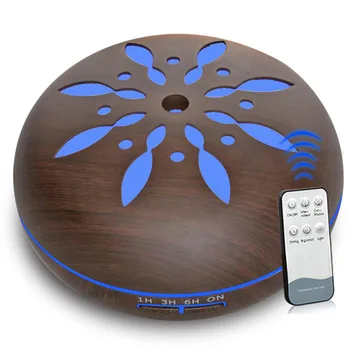

500ml Electric Aroma Essential Oil Diffuser wood Ultrasonic Air Humidifier cool Mist Maker LEDLight Fogger Aromatherapy for home