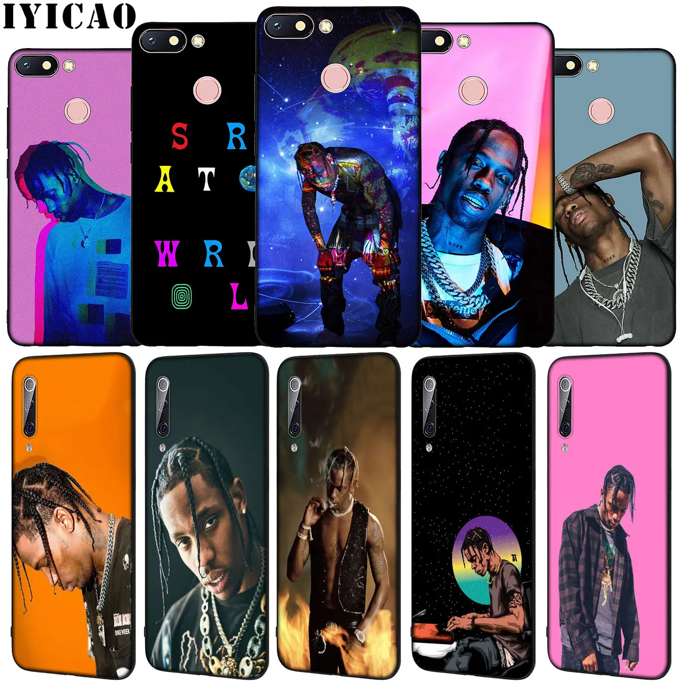 IYICAO Hot singer Travis Scott Rapper Soft Silicone Phone Case for Xiaomi Redmi Note 8 8T 8A 7 7A 6 6A 5 5A GO S2 K30 K20 Pro | Мобильные