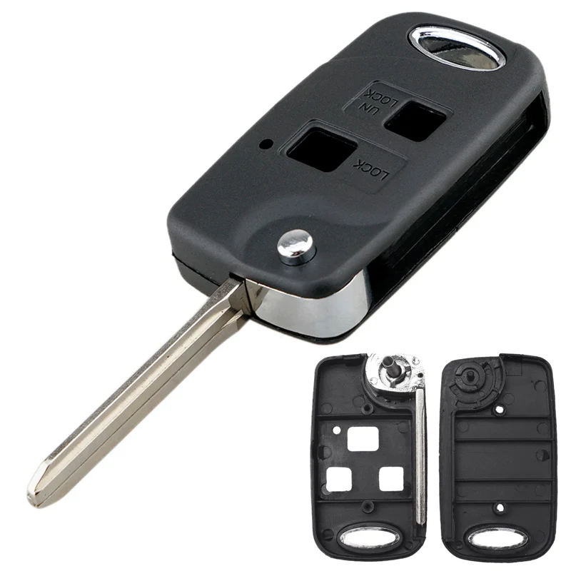 2 кнопки дистанционного ключа автомобиля оболочка подходит для Toyota Yaris / Prado Tarago