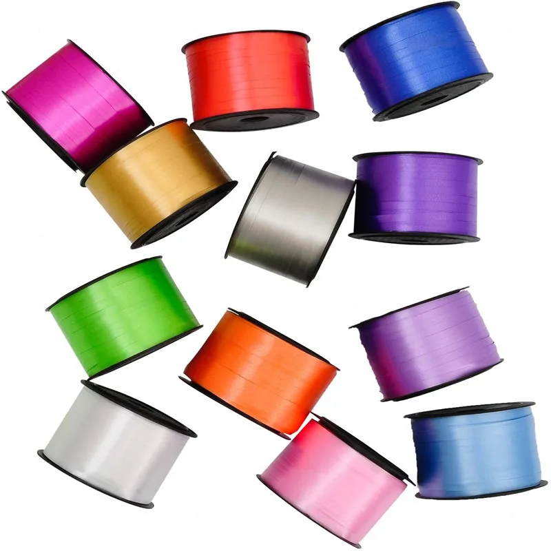 Tied Balloon Ribbon Tapes 1PCS 100yards 5mm diy wedding layout new room decoration accessories bows Gift birthday cake packaging ribbon decoration ribbon supplies wrapping ribbon