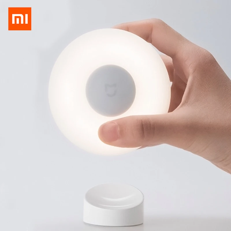 Новейший Xiaomi Mijia ночной Светильник 2-го поколения с магнитным притяжением Ночной светильник с 360 вращающимся регулируемым инфракрасным датчиком тела