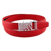 Red Новая мода, натуральная кожа, женский ремень, автоматическая пряжка, ремень, высокое качество, кожаные ремни, женский ремень, талия размера плюс 135 - Цвет: Red
