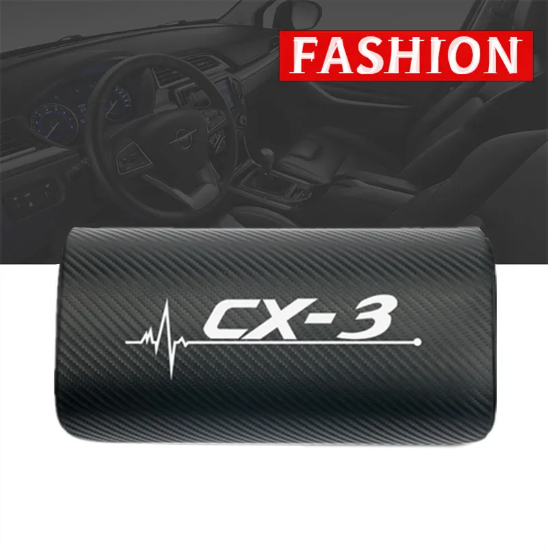 

Car Styling for Mazda CX-3 CX3 2017 2018 Accessories car neck pillows both side pu leather single headrest
