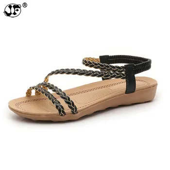 

Women shoes breathable women sandals 2019 fashion women summer shoes string bead Bohemia sandals ghuj