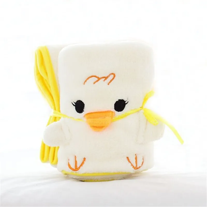 chick Детская пеленка для младенцев; милое детское одеяло из кораллового флиса с рисунком животных; мягкое постельное белье; детское одеяло; детский домашний спальный мешок - Цвет: chick