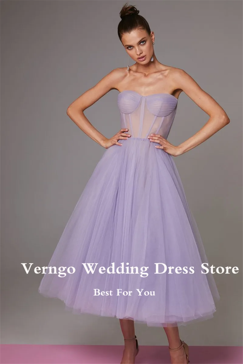 tea length lavender dress