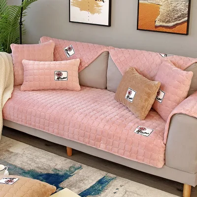 

Winter flannel sofa cushion, appliquй simple and modern thick sofa cushion