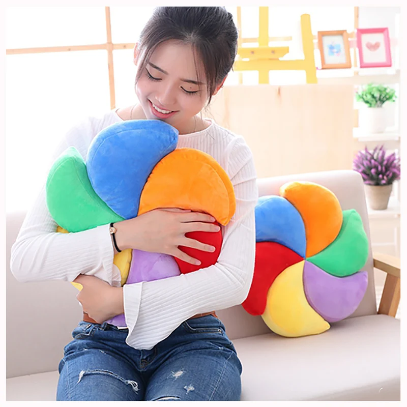 

40*40cm Corloful Windmill Candy Plush Toys or Rainbow Chair Cushion
