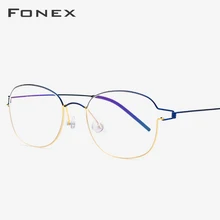 Оптические очки из титанового сплава, оправа для мужчин, новые очки по рецепту, корейские женские брендовые дизайнерские очки без винтов для близорукости 98618