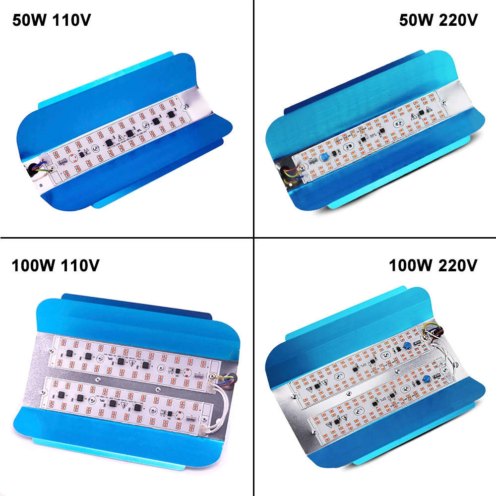 Borbede LED Grow Light 50W 100W 220V/110V Full Spectrum Indoor Grow Lights For Medicinal Plants Indoor Plants Veg and Flower