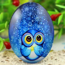 Nouvelle mode 2 pièces 30x40mm Cabochons en verre Photo faits à la main (I2-37)(China)