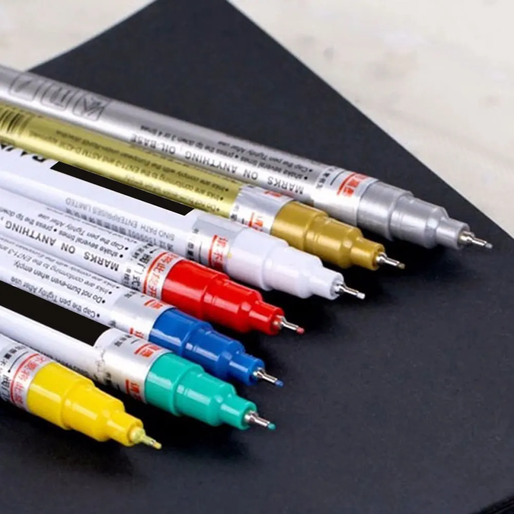 

Art Marker Pens Paint Pen 0.7mm Rubber Writing Wood Car Tire Glass Portable Paper Stationery Student