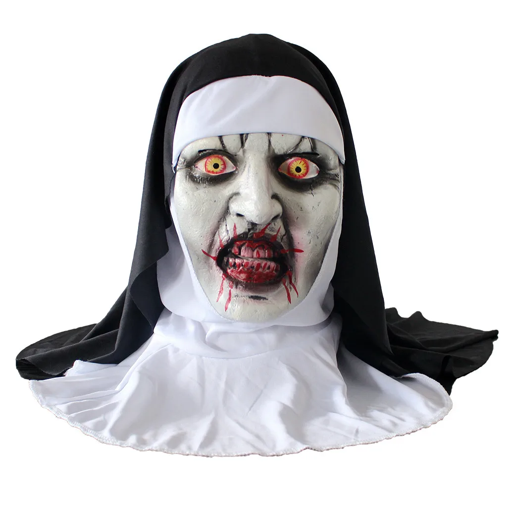 15 стиль Хэллоуин ужасная маска призрака Забавный пугающий дьявол зомби одеваются реквизит террор латексная ужас лицо Косплей страшная маска клоуна - Цвет: B