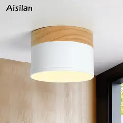 Aisilan светодиодный потолок пятно света для потолочные лампы светильники Светодиодный 5 Вт дерево светильник прожектор современные