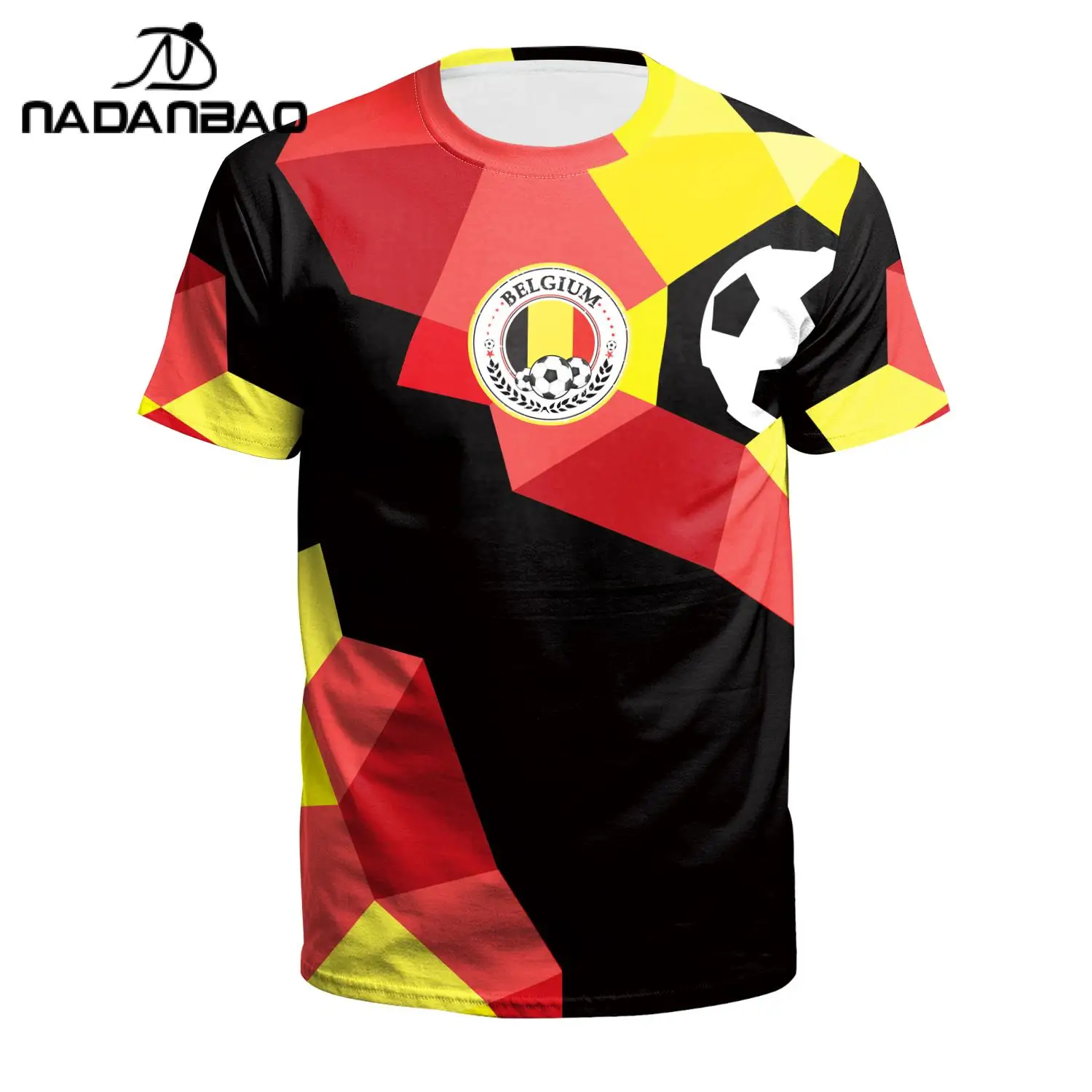 nadanbao summer t shirt men's 2022 3d belgium team football t shirts o neck short sleeve casual breathable soccer jersey top NADANBAO Summer T-shirt Men's 2022 3D Belgium Team Football T-Shirts O-Neck Short Sleeve Casual Breathable Soccer Jersey Top 1