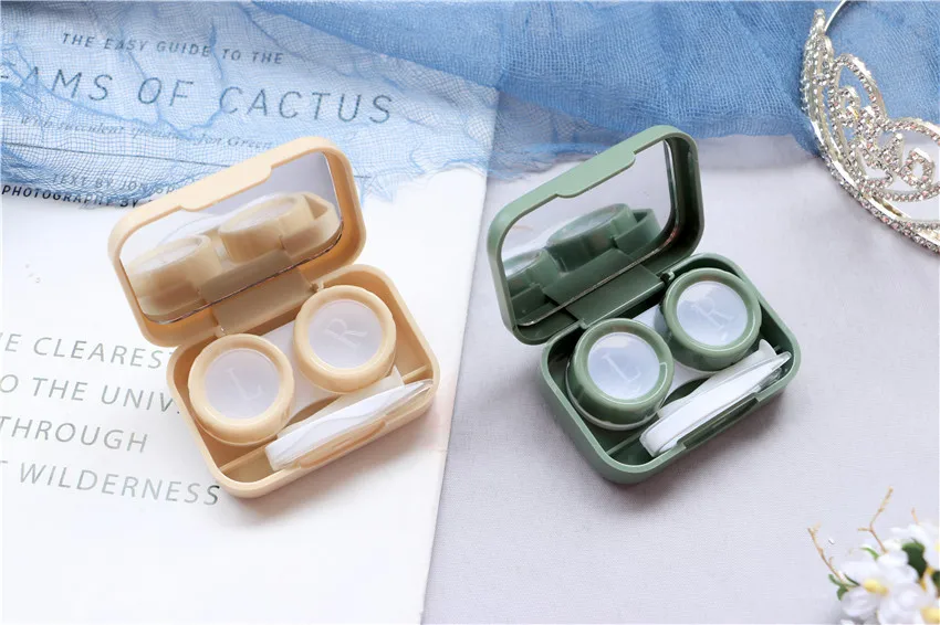 1Pcs Contact Lens Case Travel Eye Contact Lens Box Kit Women Mini Contact Lenses Case Container Lenses Box for Girl Women