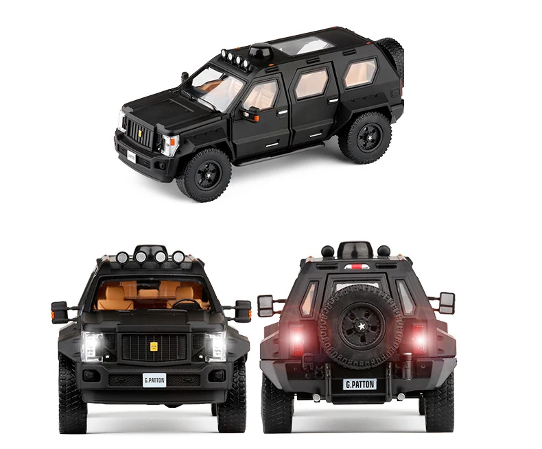 1:32 моделирование военный взрывозащищенный автомобиль внедорожник освещение музыкальная игрушка автомобиль сплав abs-игрушка внедорожный автомобиль для детей V176