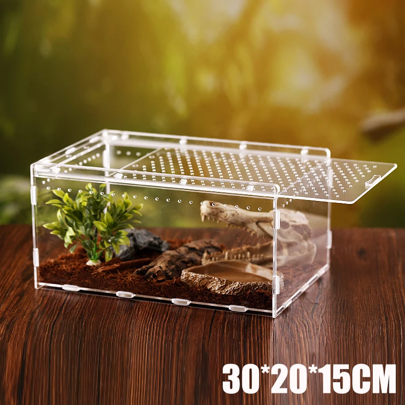 10x Breeding Box Feeding Case Reptile Transport Gecko Lizard Spider Insect Cage 